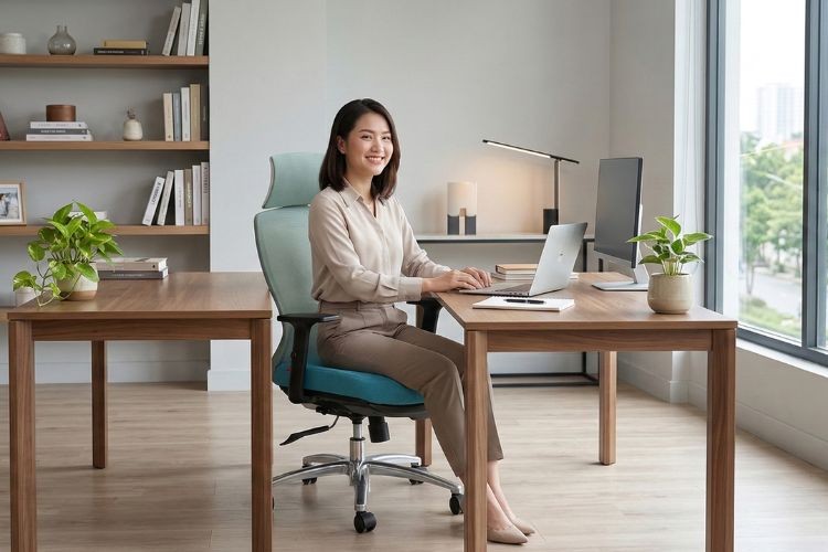 Ghế văn phòng lưng cao - Giải pháp chấm dứt đau lưng sau 8 giờ làm việc