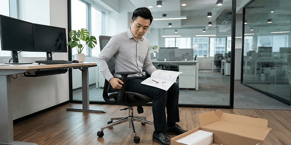 Mẹo lắp ghế công thái học nhanh