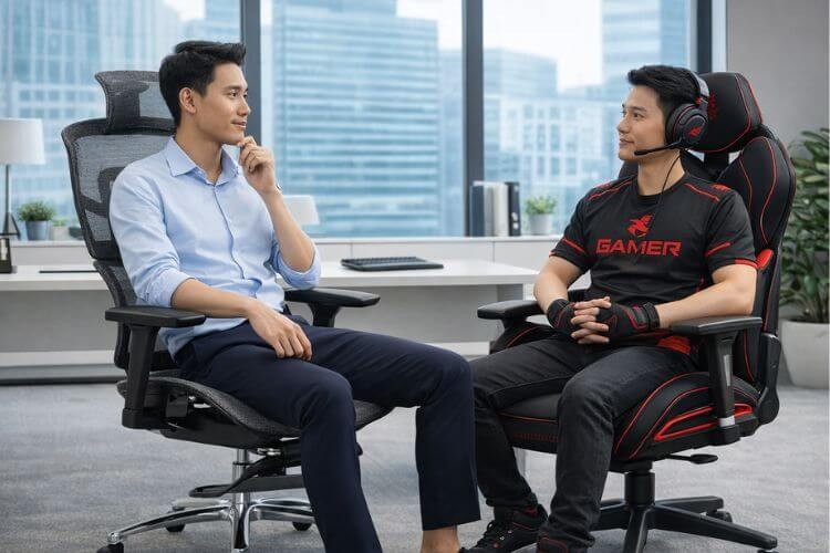 Nên mua ghế Gaming hay ghế Công thái học để làm việc?