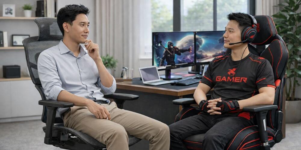 Nên mua ghế gaming hay ghế công thái học?