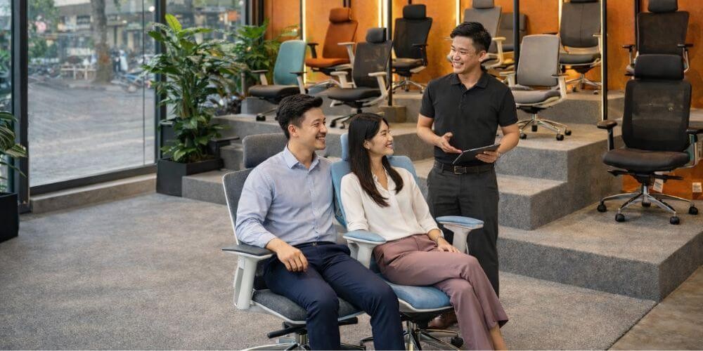 Tiêu chí đánh giá showroom ghế công thái học Hà Nội uy tín