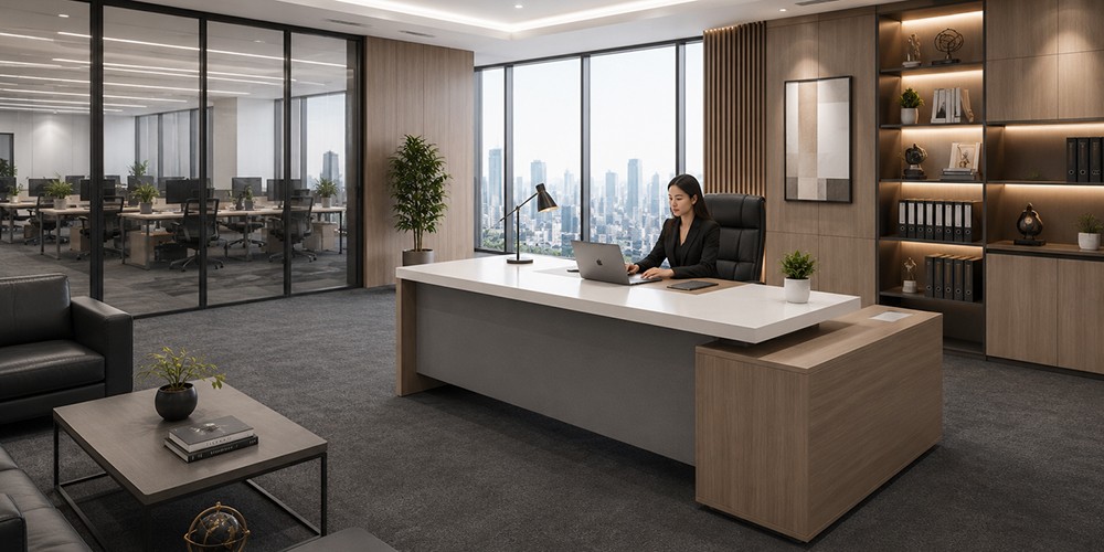 Các lưu khi khi đặt bàn làm việc giám đốc