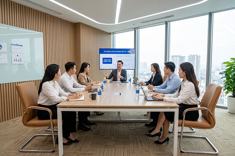 Bàn họp hiện đại: Cách chọn mẫu đẹp, tiện dụng cho văn phòng