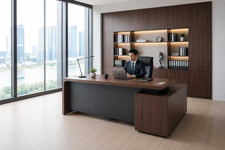 Bàn giám đốc chữ L - Lựa chọn tối ưu cho không gian hiện đại