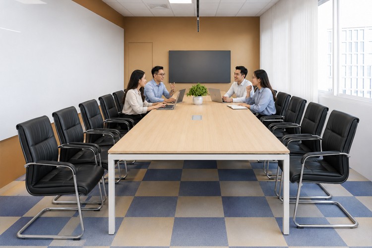 Bàn họp dài - Lựa chọn tối ưu cho phòng họp rộng rãi và hiện đại