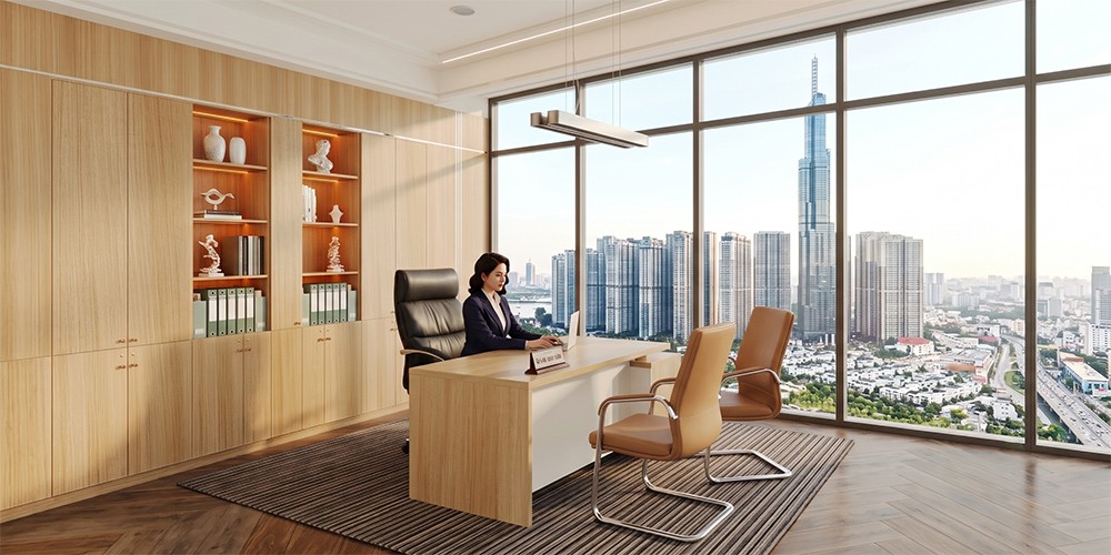 Bàn giám đốc gỗ công nghiệp
