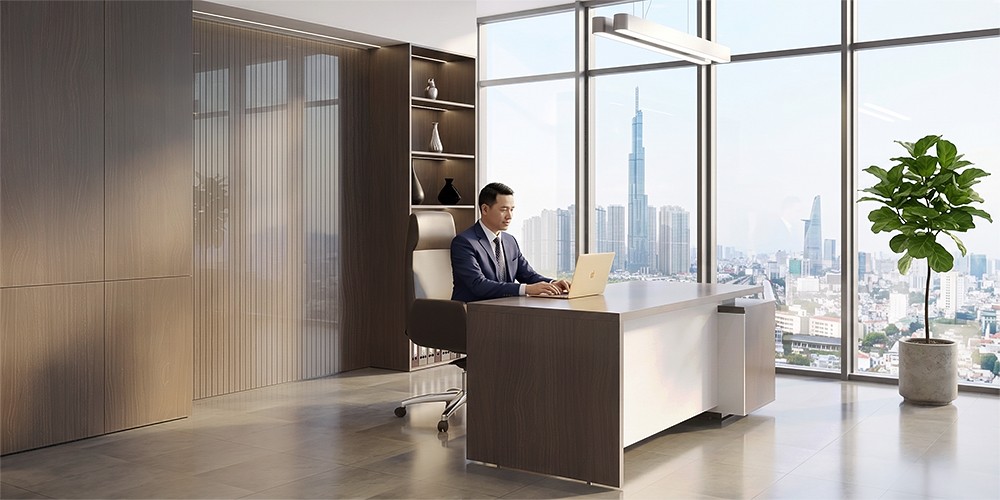 Đa dạng chủng loại bàn giám đốc gỗ công nghiệp