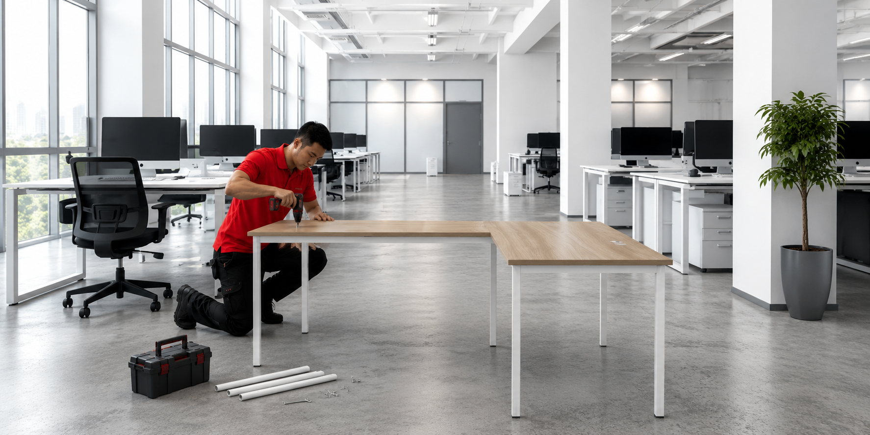 Những lỗi thường gặp khi lắp bàn làm việc chữ L