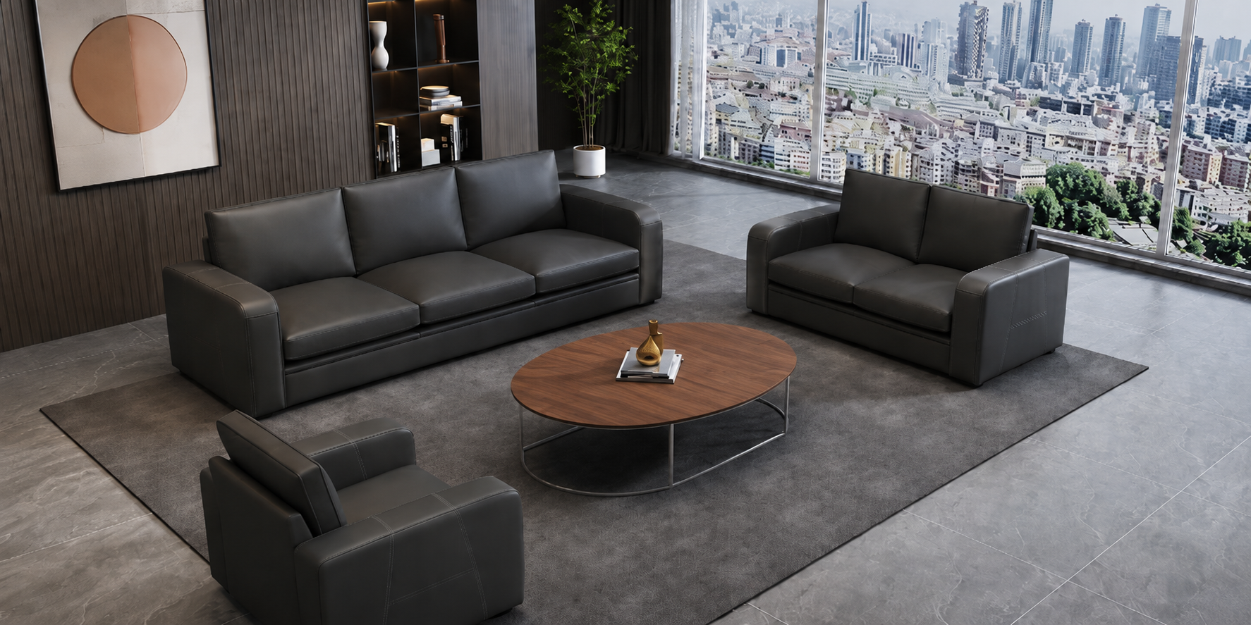 Sofa trong không gian văn phòng đẹp, hiện đại. Không trùng hình đã từng làm