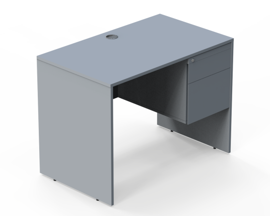 Woodi BDWH-1206 Single Desk with Storage