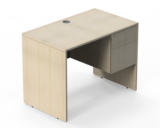Woodi BDWH-1407 Single Desk with Storage